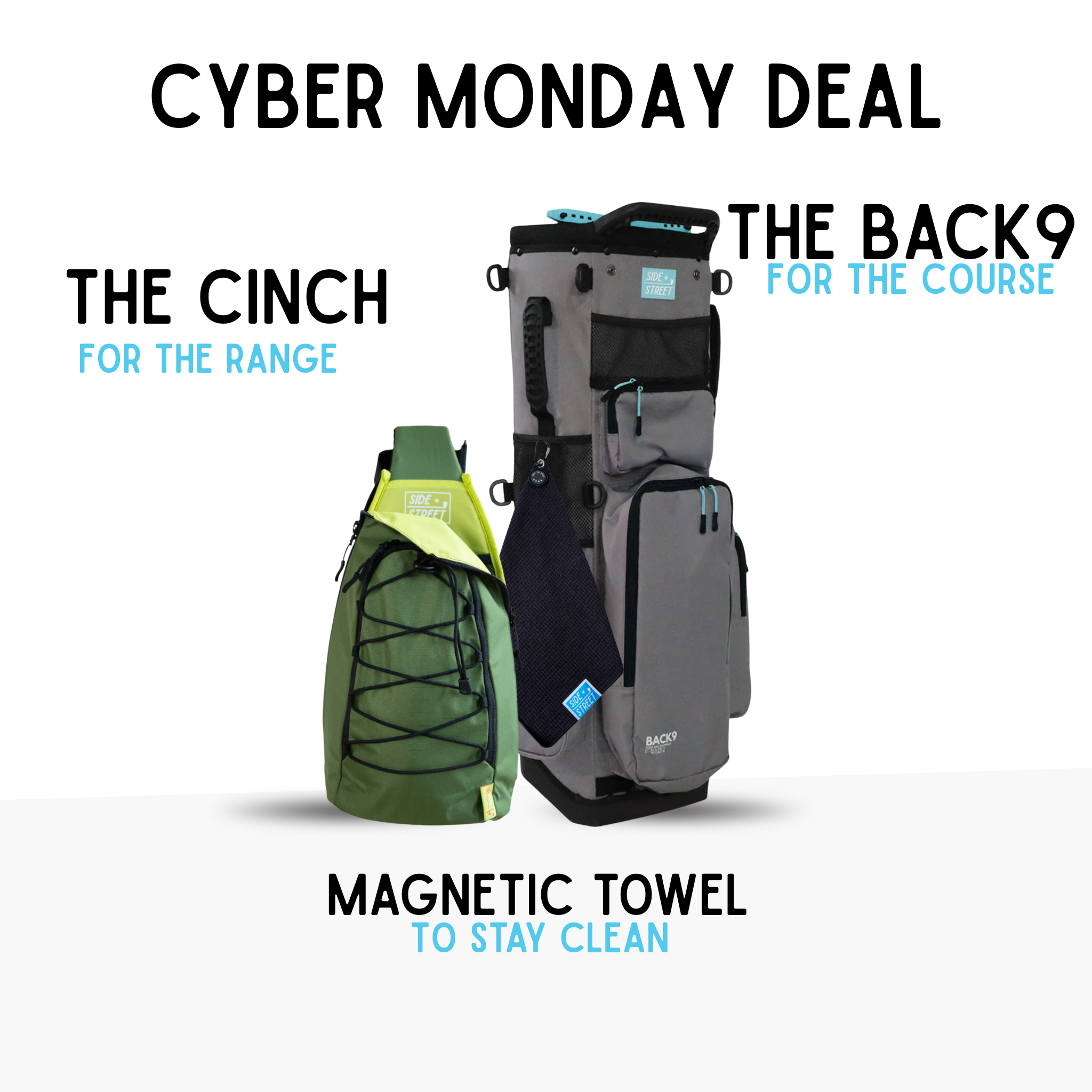 Back9, Cinch and Towel Bundle – Side Street Golf Back9, Cinch and Towel Bundle – Side Street Golf